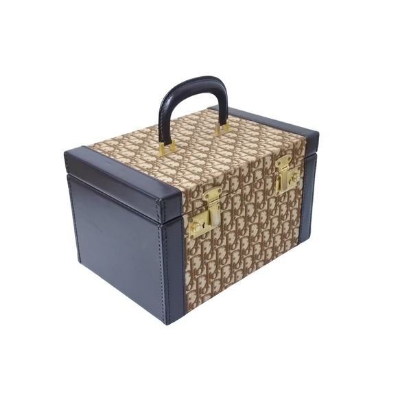 Christian Dior Vanity Trunk 30 Trotter Leather Beige Brown - Picture 3 of 10